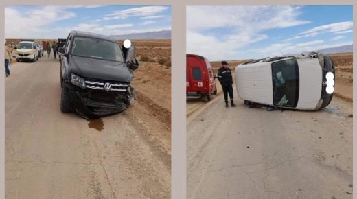 حادثة سير بين أيت عياش وبومية.