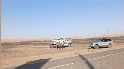 مصرع سائح أجنبي ومرشد سياحي في اصطدام بينهما بطريق الريصاني – مرزوكة.