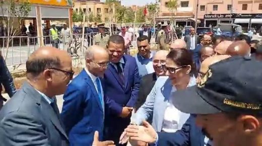 الوزيرة فاطمة الزهراء المنصوري تزور قلعة مكونة لمواكبة برنامج التأهيل الحضري بالمدينة .